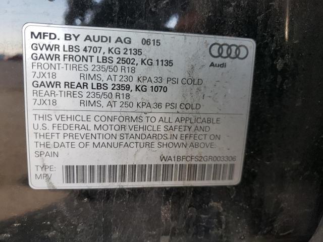 Photo 14 from auction – 2016 AUDI Q3 PREMIUM with VIN WA1BFCFS2GR003306