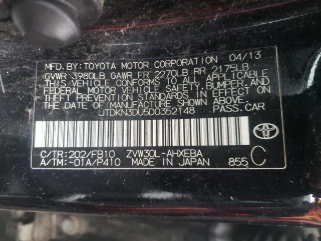 Photo 14 from auction – 2013 TOYOTA PRIUS with VIN JTDKN3DU5D0352148