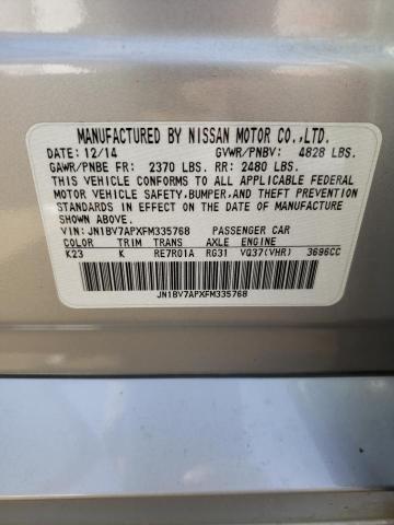 Photo 10 from auction – 2015 INFINITI Q50 BASE with VIN JN1BV7APXFM335768
