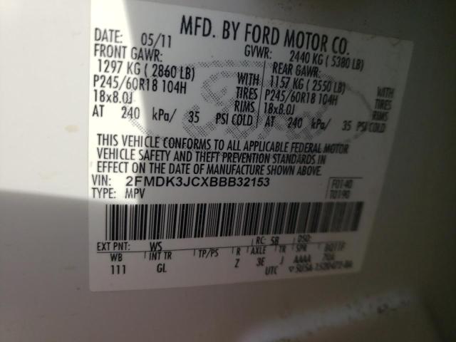 Photo 14 from auction – 2011 FORD EDGE SEL with VIN 2FMDK3JCXBBB32153