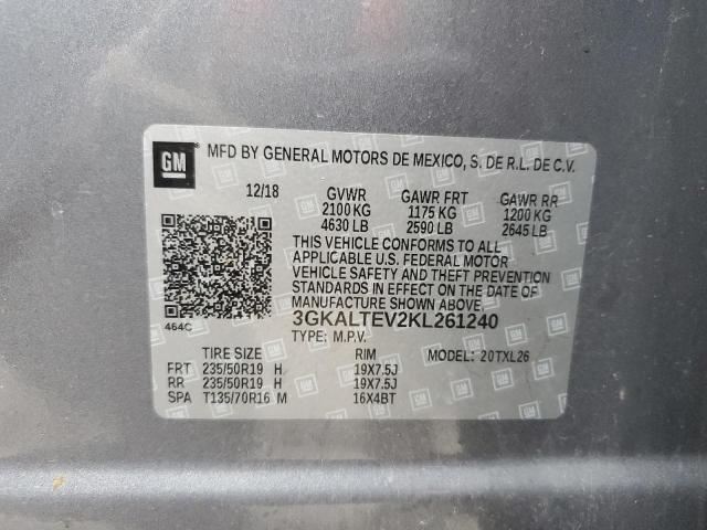 Photo 14 from auction – 2019 GMC TERRAIN SL with VIN 3GKALTEV2KL261240