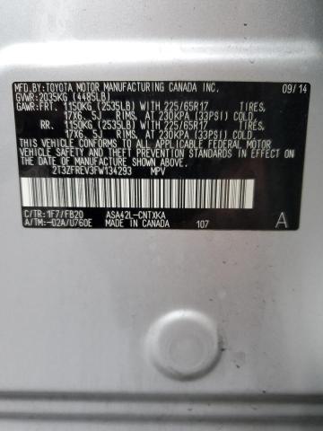 Photo 14 from auction – 2015 TOYOTA RAV4 LE with VIN 2T3ZFREV3FW134293