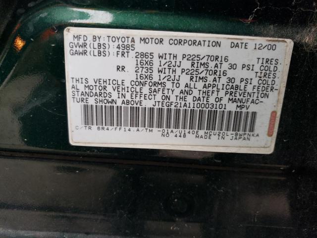 صورة رقم 14 من المزاد - 2001 TOYOTA HIGHLANDER مع VIN JTEGF21A110003101