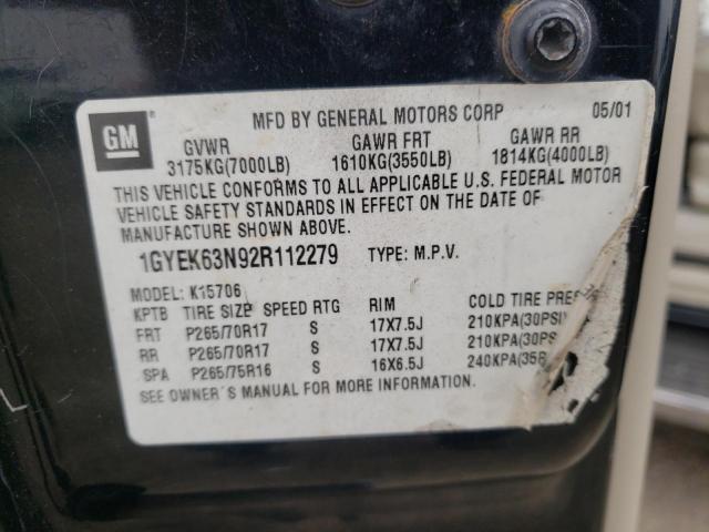 Photo 14 from auction – 2002 CADILLAC ESCALADE L with VIN 1GYEK63N92R112279