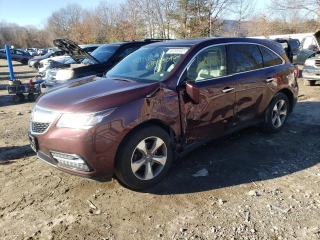 ACURA MDX 2014 with VIN 5FRYD4H25EB005951 - Photo from auction
