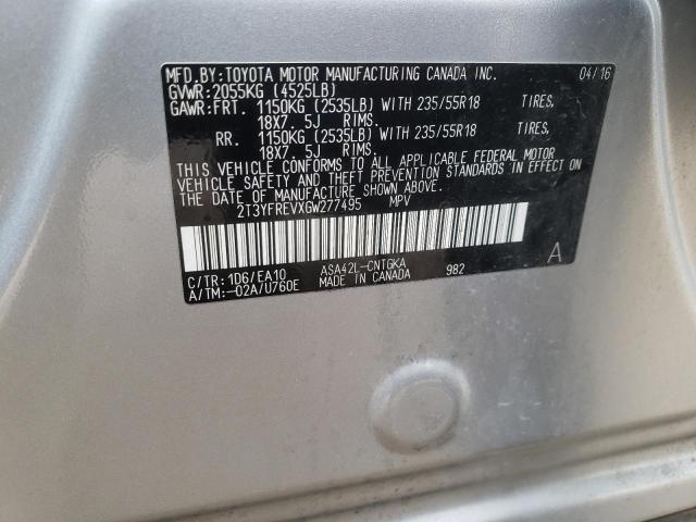 Photo 14 from auction – 2016 TOYOTA RAV4 LIMIT with VIN 2T3YFREVXGW277495