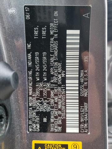 Photo 14 from auction – 2017 TOYOTA HIGHLANDER with VIN 5TDJZRFH7HS516411