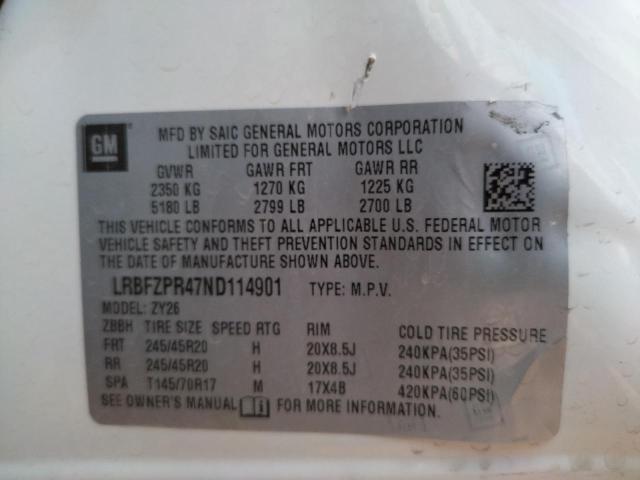 Photo 14 from auction – 2022 BUICK ENVISION E with VIN LRBFZPR47ND114901