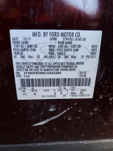 Photo 14 from auction – 2012 FORD EXPLORER X with VIN 1FMHK8D88CGA52284
