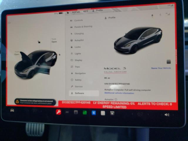 Photo 9 from auction – 2023 TESLA MODEL 3 with VIN 5YJ3E1EC7PF420146