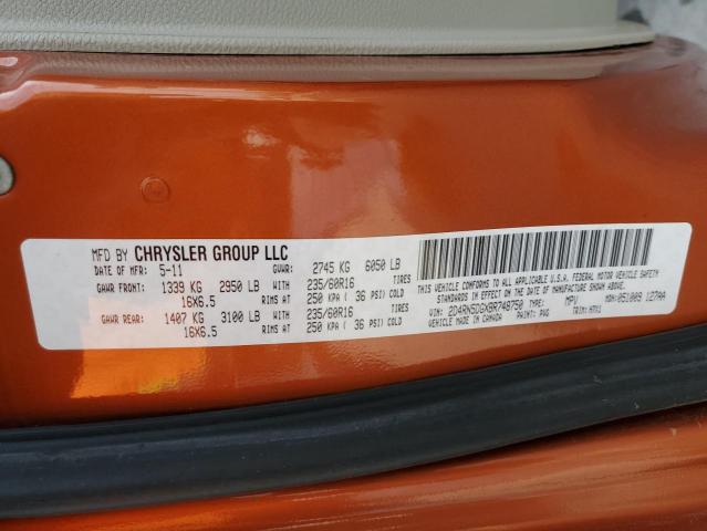 Photo 14 from auction – 2011 DODGE GRAND CARA with VIN 2D4RN5DGXBR748750