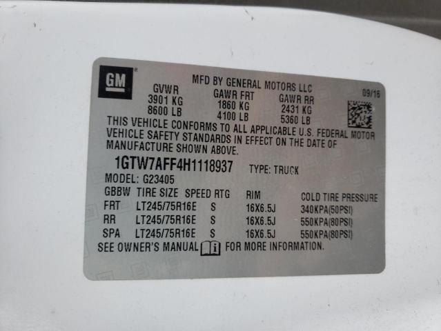 Photo 14 from auction – 2017 GMC SAVANA G25 with VIN 1GTW7AFF4H1118937