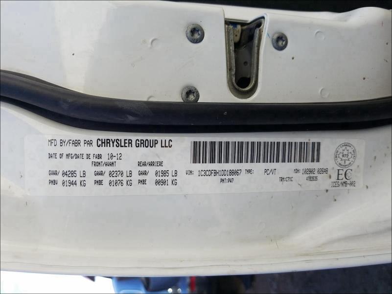 Photo 10 from auction – 2013 DODGE DART SXT with VIN 1C3CDFBH1DD188067