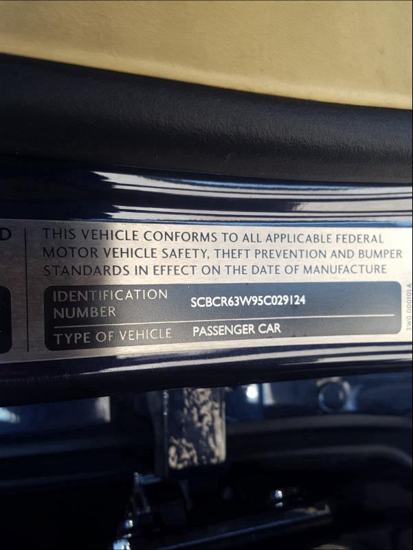 Photo 10 from auction – 2005 BENTLEY CONTINENTA with VIN SCBCR63W95C029124