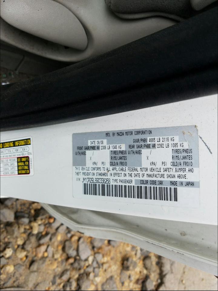 Photo 10 from auction – 2009 MAZDA 5 with VIN JM1CR29L890338268