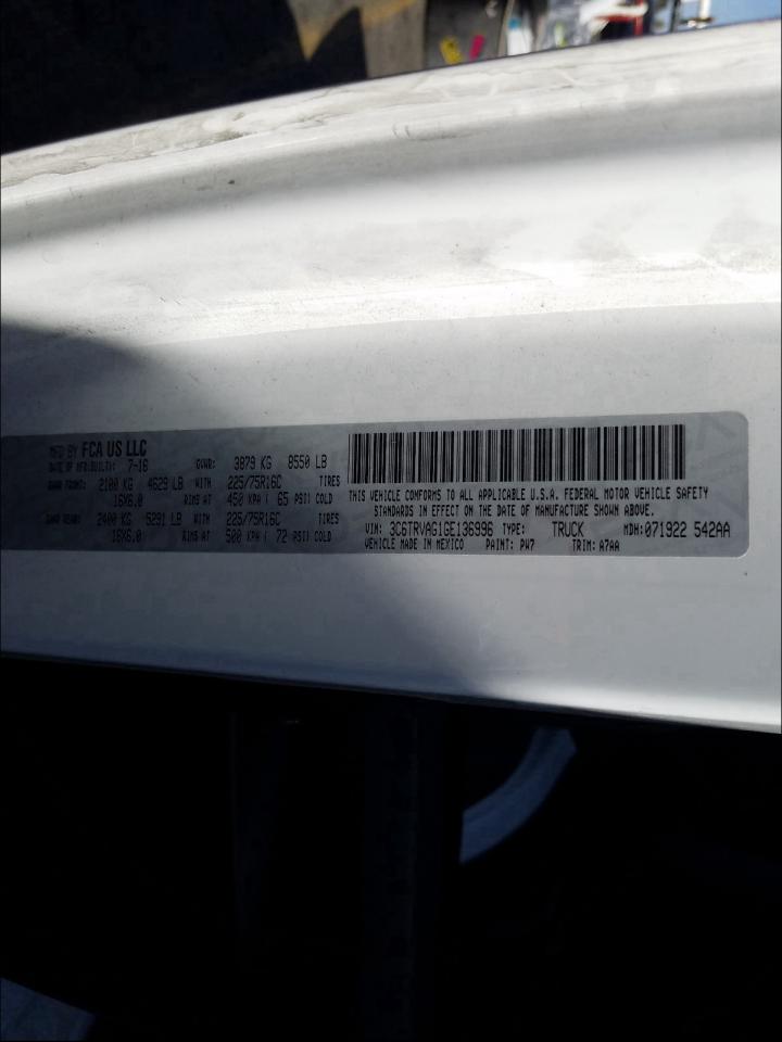 Photo 10 from auction – 2016 RAM PROMASTER with VIN 3C6TRVAG1GE136996