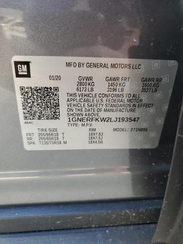 Photo 14 from auction – 2020 CHEVROLET TRAVERSE L with VIN 1GNERFKW2LJ193547