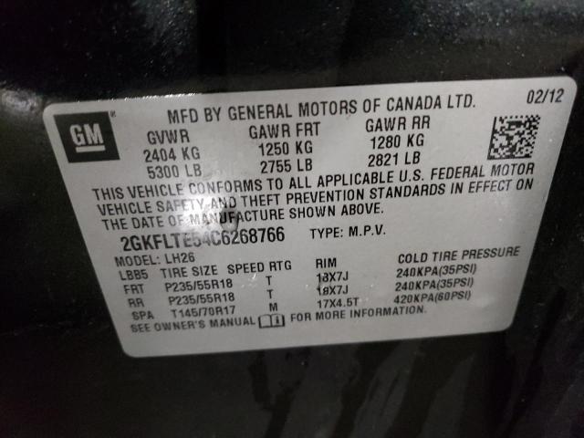 Photo 14 from auction – 2012 GMC TERRAIN SL with VIN 2GKFLTE54C6268766