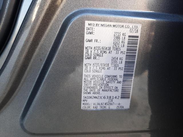 Photo 14 from auction – 2018 NISSAN PATHFINDER with VIN 5N1DR2MN2JC638142