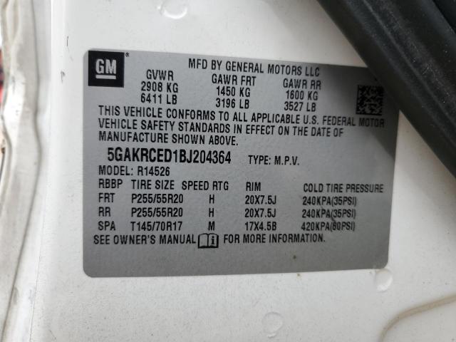 Photo 14 from auction – 2011 BUICK ENCLAVE CX with VIN 5GAKRCED1BJ204364