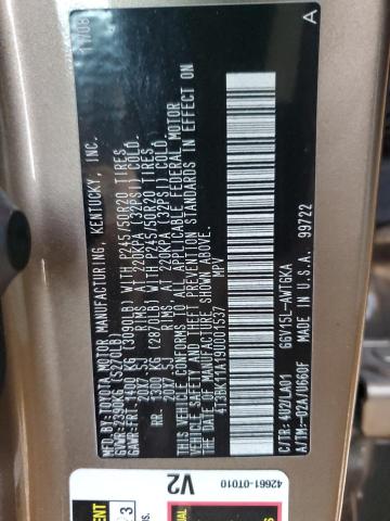 Photo 14 from auction – 2009 TOYOTA VENZA with VIN 4T3BK11A19U001537