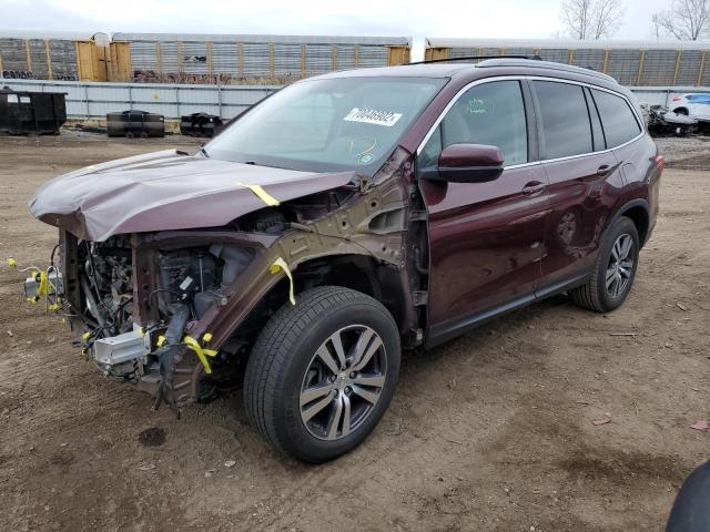 HONDA PILOT EXL 2017 with VIN 5FNYF6H52HB042302 - Photo from auction