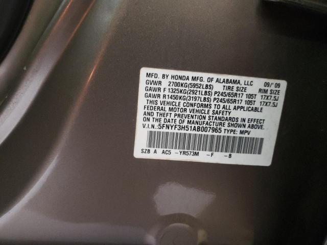 Photo 14 from auction – 2010 HONDA PILOT EXL with VIN 5FNYF3H51AB007965