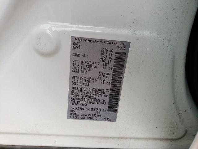 Photo 14 from auction – 2015 NISSAN ROGUE S with VIN 5N1AT2ML0FC837393