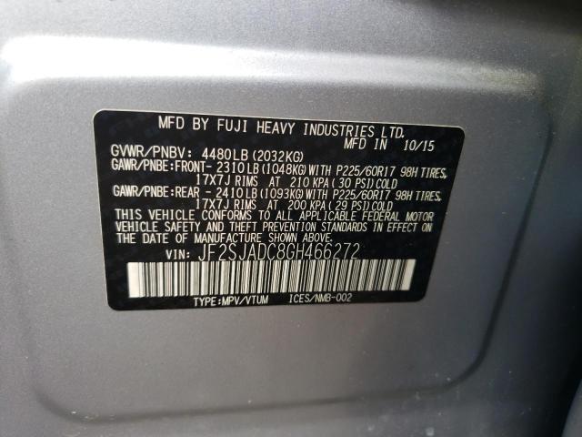 Photo 14 from auction – 2016 SUBARU FORESTER 2 with VIN JF2SJADC8GH466272