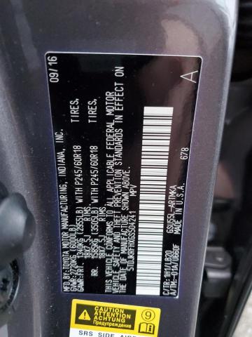 Photo 14 from auction – 2016 TOYOTA HIGHLANDER with VIN 5TDJKRFHXGS504241