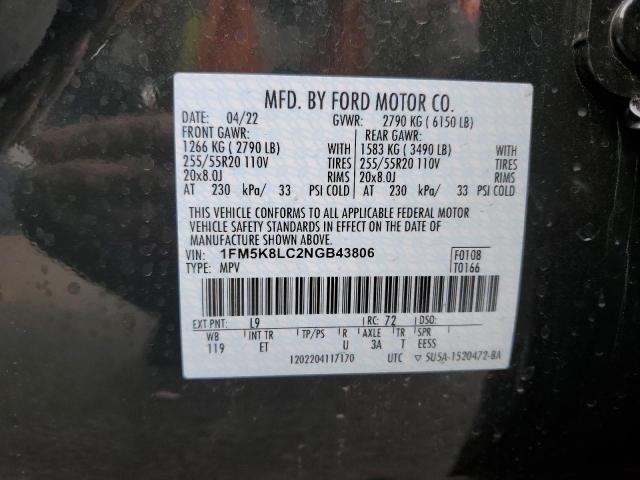 Photo 14 from auction – 2022 FORD EXPLORER K with VIN 1FM5K8LC2NGB43806