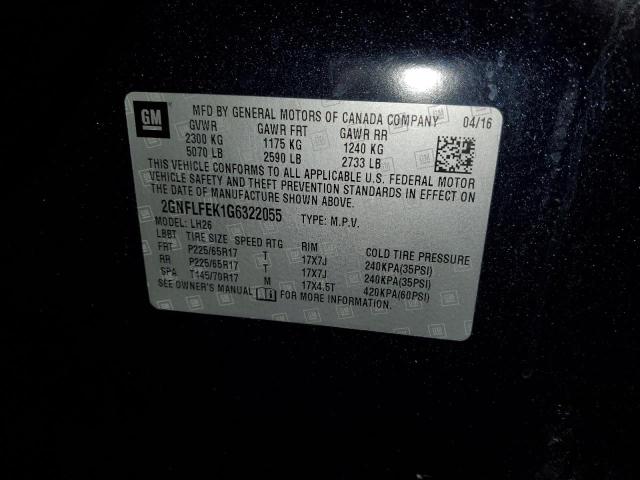 Photo 14 from auction – 2016 CHEVROLET EQUINOX LT with VIN 2GNFLFEK1G6322055