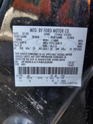 Photo 14 from auction – 2010 FORD EDGE SEL with VIN 2FMDK3JC7ABA22658