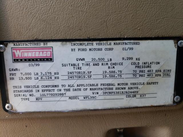 Photo 10 from auction – 1999 FORD F550 with VIN 3FCNF53S1XJA24489