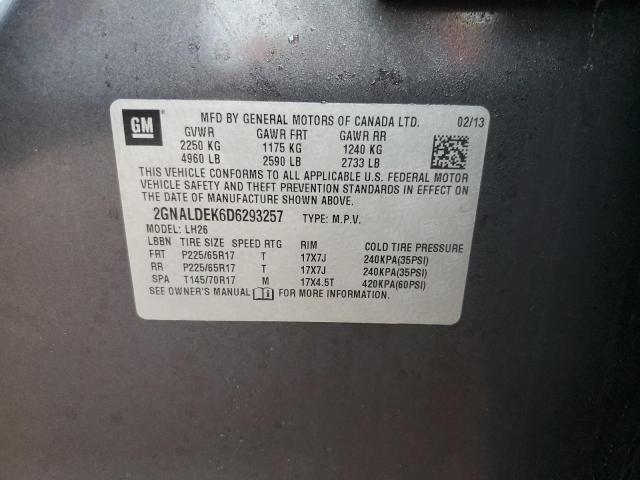 Photo 14 from auction – 2013 CHEVROLET EQUINOX LT with VIN 2GNALDEK6D6293257