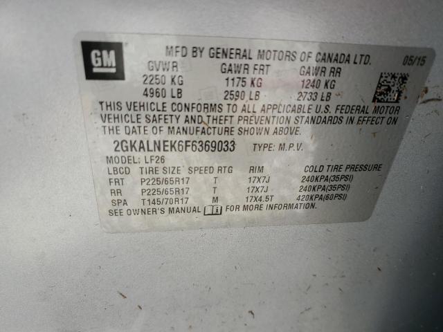 Photo 14 from auction – 2015 GMC TERRAIN SL with VIN 2GKALNEK6F6369033