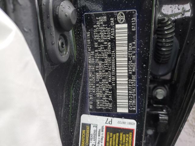 Photo 10 from auction – 2017 TOYOTA CAMRY LE with VIN 4T1BF1FK0HU664224