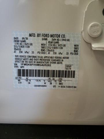 Photo 14 from auction – 2021 FORD EXPLORER L with VIN 1FMSK8FH5MGA05282
