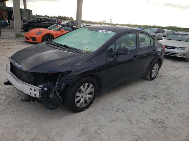 HONDA CIVIC LX 2012 with VIN 2HGFB2F51CH307553 - Photo from auction