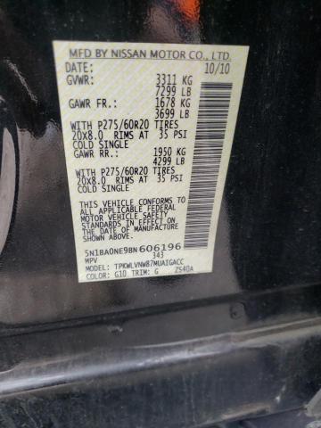 Photo 14 from auction – 2011 NISSAN ARMADA PLA with VIN 5N1BA0NE9BN606196