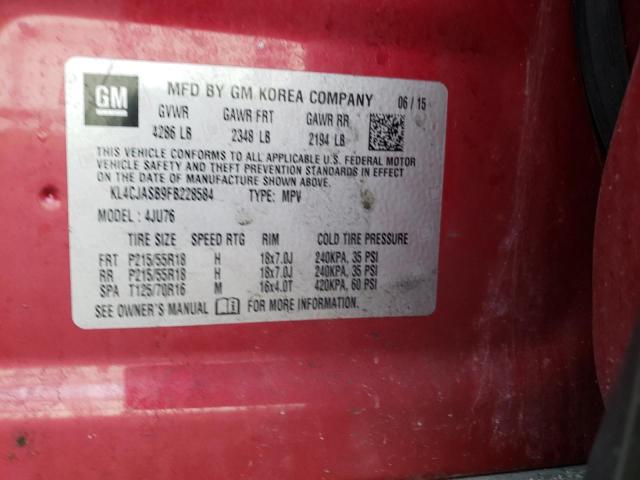 Photo 14 from auction – 2015 BUICK ENCORE with VIN KL4CJASB9FB228584