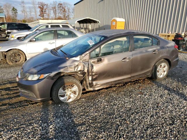 HONDA CIVIC LX 2013 with VIN 2HGFB2F57DH537602 - Photo from auction