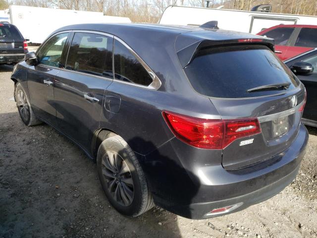 Photo 2 from auction – 2016 ACURA MDX TECHNO with VIN 5FRYD4H42GB058367