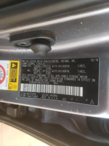 Photo 14 from auction – 2019 TOYOTA HIGHLANDER with VIN 5TDKZRFHXKS553142