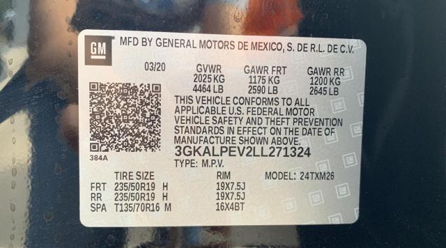Photo 10 from auction – 2020 GMC TERRAIN SL with VIN 3GKALPEV2LL271324