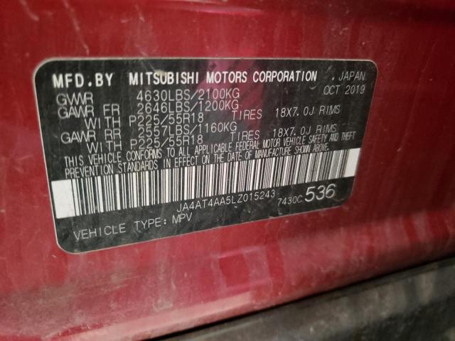 Photo 14 from auction – 2020 MITSUBISHI ECLIPSE CR with VIN JA4AT4AA5LZ015243