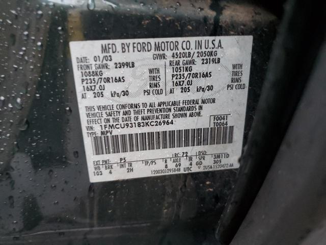 Photo 14 from auction – 2003 FORD ESCAPE XLT with VIN 1FMCU93183KC26964