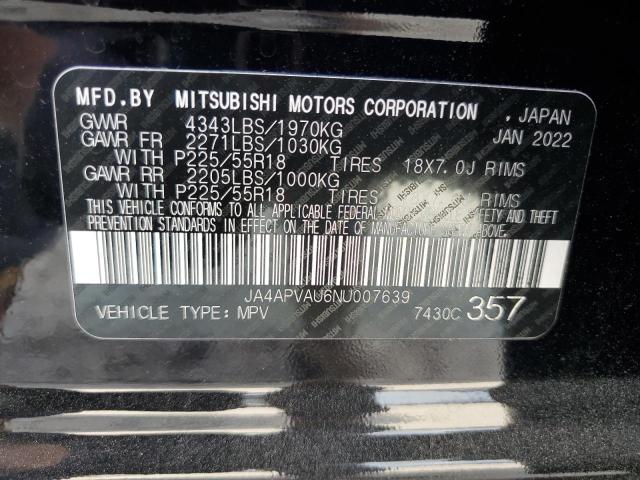 Photo 14 from auction – 2022 MITSUBISHI OUTLANDER with VIN JA4APVAU6NU007639