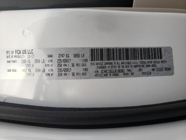 Photo 14 from auction – 2018 CHRYSLER PACIFICA T with VIN 2C4RC1BG3JR186381