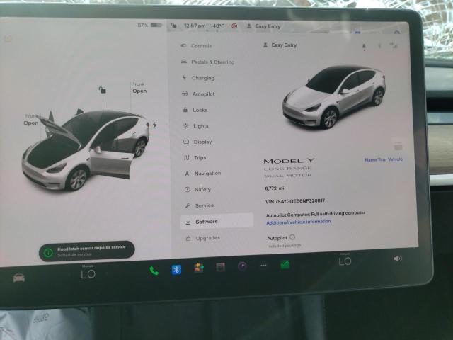 Photo 9 from auction – 2022 TESLA MODEL Y with VIN 7SAYGDEE6NF320817